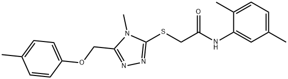 N-(2,5-dimethylphenyl)-2-({4-methyl-5-[(4-methylphenoxy)methyl]-4H-1,2,4-triazol-3-yl}sulfanyl)acetamide Struktur