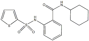 N-cyclohexyl-2-[(2-thienylsulfonyl)amino]benzamide Struktur