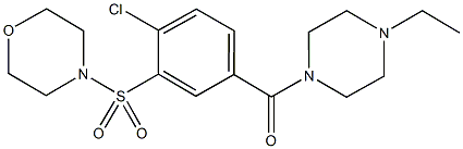 4-({2-chloro-5-[(4-ethyl-1-piperazinyl)carbonyl]phenyl}sulfonyl)morpholine Struktur