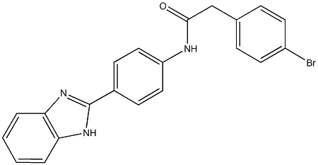 N-[4-(1H-benzimidazol-2-yl)phenyl]-2-(4-bromophenyl)acetamide Struktur