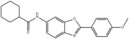 N-[2-(4-methoxyphenyl)-1,3-benzoxazol-6-yl]cyclohexanecarboxamide Struktur