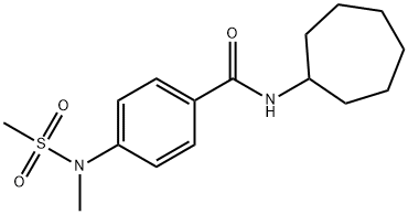 N-cycloheptyl-4-[methyl(methylsulfonyl)amino]benzamide Struktur