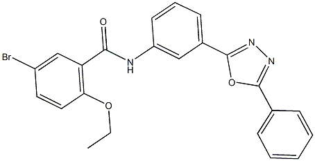 5-bromo-2-ethoxy-N-[3-(5-phenyl-1,3,4-oxadiazol-2-yl)phenyl]benzamide Struktur