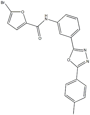 5-bromo-N-{3-[5-(4-methylphenyl)-1,3,4-oxadiazol-2-yl]phenyl}-2-furamide Struktur