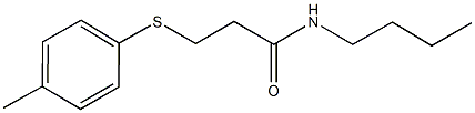 N-butyl-3-[(4-methylphenyl)sulfanyl]propanamide Struktur