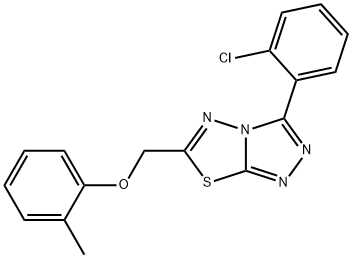 [3-(2-chlorophenyl)[1,2,4]triazolo[3,4-b][1,3,4]thiadiazol-6-yl]methyl 2-methylphenyl ether Struktur