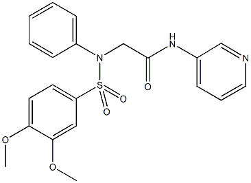 2-{[(3,4-dimethoxyphenyl)sulfonyl]anilino}-N-(3-pyridinyl)acetamide Struktur