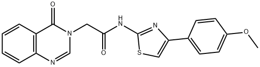 N-[4-(4-methoxyphenyl)-1,3-thiazol-2-yl]-2-(4-oxo-3(4H)-quinazolinyl)acetamide Struktur