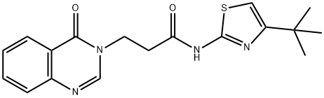 N-(4-tert-butyl-1,3-thiazol-2-yl)-3-(4-oxo-3(4H)-quinazolinyl)propanamide Struktur