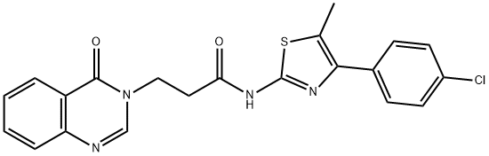 N-[4-(4-chlorophenyl)-5-methyl-1,3-thiazol-2-yl]-3-(4-oxo-3(4H)-quinazolinyl)propanamide Struktur