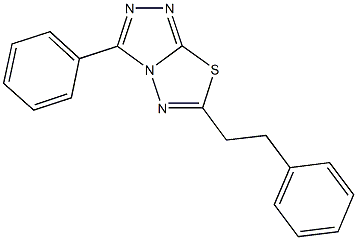 3-phenyl-6-(2-phenylethyl)[1,2,4]triazolo[3,4-b][1,3,4]thiadiazole Struktur