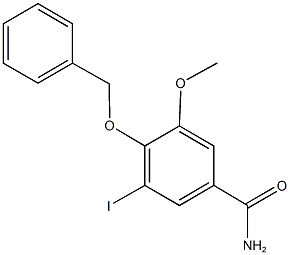 4-(benzyloxy)-3-iodo-5-methoxybenzamide Struktur