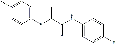 N-(4-fluorophenyl)-2-[(4-methylphenyl)sulfanyl]propanamide Struktur