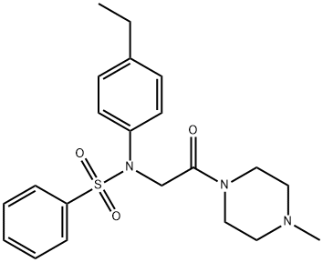 N-(4-ethylphenyl)-N-[2-(4-methyl-1-piperazinyl)-2-oxoethyl]benzenesulfonamide Struktur