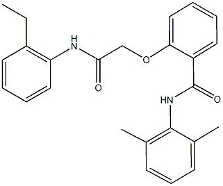 N-(2,6-dimethylphenyl)-2-[2-(2-ethylanilino)-2-oxoethoxy]benzamide Struktur