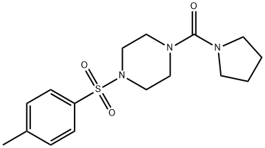 1-[(4-methylphenyl)sulfonyl]-4-(1-pyrrolidinylcarbonyl)piperazine Struktur