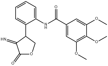 N-[2-(4-imino-5-oxotetrahydro-3-furanyl)phenyl]-3,4,5-trimethoxybenzamide Struktur