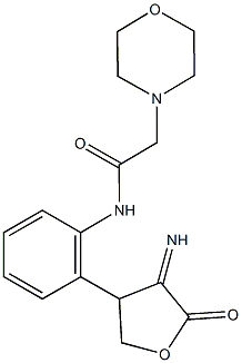 N-[2-(4-imino-5-oxotetrahydro-3-furanyl)phenyl]-2-(4-morpholinyl)acetamide Struktur