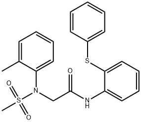 2-[2-methyl(methylsulfonyl)anilino]-N-[2-(phenylsulfanyl)phenyl]acetamide Struktur