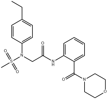 2-[4-ethyl(methylsulfonyl)anilino]-N-[2-(4-morpholinylcarbonyl)phenyl]acetamide Struktur