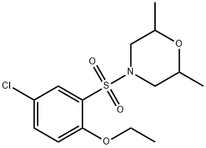 4-chloro-2-[(2,6-dimethyl-4-morpholinyl)sulfonyl]phenyl ethyl ether Struktur