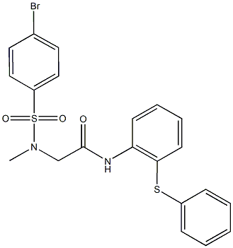 2-[[(4-bromophenyl)sulfonyl](methyl)amino]-N-[2-(phenylsulfanyl)phenyl]acetamide Struktur