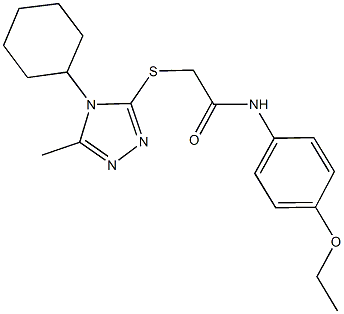 2-[(4-cyclohexyl-5-methyl-4H-1,2,4-triazol-3-yl)sulfanyl]-N-(4-ethoxyphenyl)acetamide Struktur