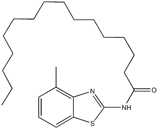 N-(4-methyl-1,3-benzothiazol-2-yl)hexadecanamide Struktur