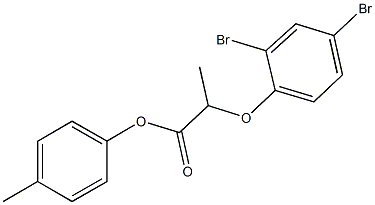 4-methylphenyl2-(2,4-dibromophenoxy)propanoate Struktur