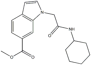 methyl 1-[2-(cyclohexylamino)-2-oxoethyl]-1H-indole-6-carboxylate Struktur