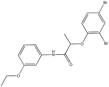 2-(2,4-dibromophenoxy)-N-(3-ethoxyphenyl)propanamide Struktur