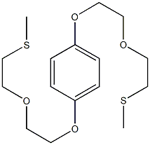 1,4-bis{2-[2-(methylsulfanyl)ethoxy]ethoxy}benzene Struktur