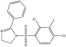 1-[(2,4-dichloro-3-methylphenyl)sulfonyl]-2-phenyl-4,5-dihydro-1H-imidazole Struktur