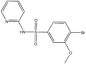 4-bromo-3-methoxy-N-(2-pyridinyl)benzenesulfonamide Struktur