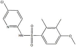 N-(5-chloro-2-pyridinyl)-4-methoxy-2,3-dimethylbenzenesulfonamide Struktur