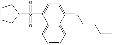 butyl 4-(1-pyrrolidinylsulfonyl)-1-naphthyl ether Struktur