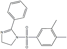 1-[(3,4-dimethylphenyl)sulfonyl]-2-phenyl-4,5-dihydro-1H-imidazole Struktur