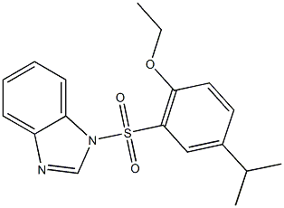 2-(1H-benzimidazol-1-ylsulfonyl)-4-isopropylphenyl ethyl ether Struktur