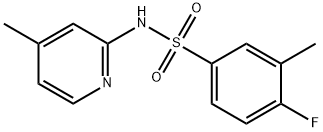 4-fluoro-3-methyl-N-(4-methyl-2-pyridinyl)benzenesulfonamide Struktur