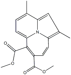 dimethyl 1,3-dimethylazepino[2,1,7-cd]indolizine-6,7-dicarboxylate Struktur