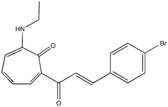 2-[3-(4-bromophenyl)acryloyl]-7-(ethylamino)-2,4,6-cycloheptatrien-1-one Struktur