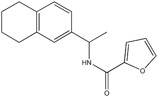 N-[1-(5,6,7,8-tetrahydro-2-naphthalenyl)ethyl]-2-furamide Struktur