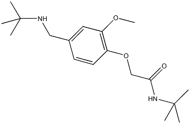 N-(tert-butyl)-2-{4-[(tert-butylamino)methyl]-2-methoxyphenoxy}acetamide Struktur