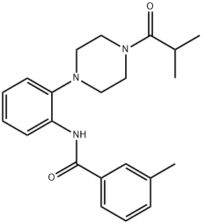 N-[2-(4-isobutyryl-1-piperazinyl)phenyl]-3-methylbenzamide Struktur