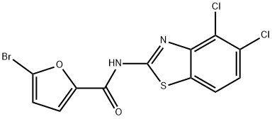 5-bromo-N-(4,5-dichloro-1,3-benzothiazol-2-yl)-2-furamide Struktur