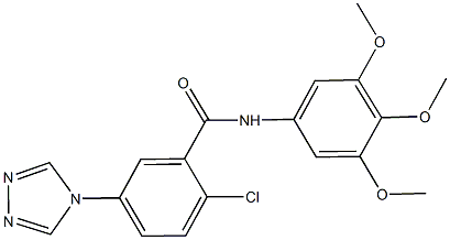 2-chloro-5-(4H-1,2,4-triazol-4-yl)-N-(3,4,5-trimethoxyphenyl)benzamide Struktur