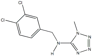 N-(3,4-dichlorobenzyl)-N-(1-methyl-1H-tetraazol-5-yl)amine Struktur