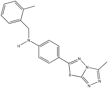 N-(2-methylbenzyl)-N-[4-(3-methyl[1,2,4]triazolo[3,4-b][1,3,4]thiadiazol-6-yl)phenyl]amine Struktur