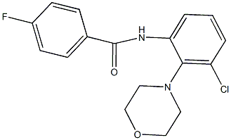 N-[3-chloro-2-(4-morpholinyl)phenyl]-4-fluorobenzamide Struktur