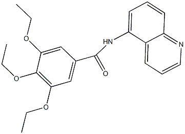 3,4,5-triethoxy-N-(5-quinolinyl)benzamide Struktur